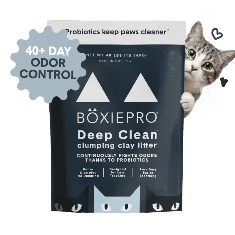 BoxiePro Deep Clean Clumping Clay litter, black pack