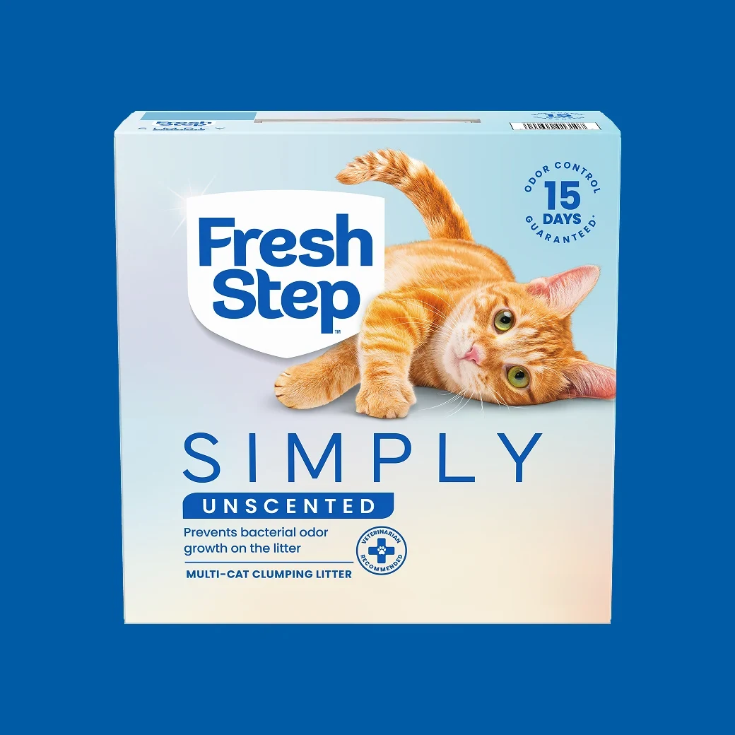 Fresh Step Simply Unscented clumping clay cat litter package