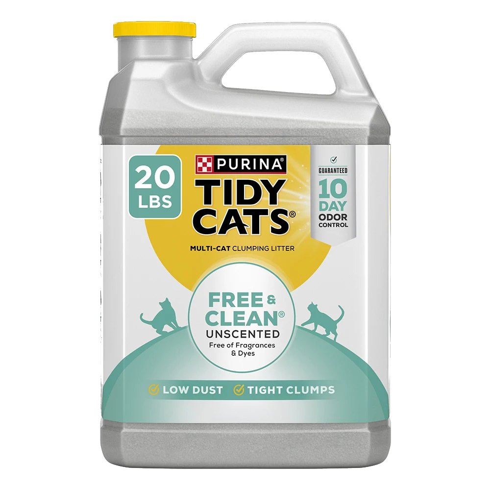Tidy Cats Free & Clean Unscented clumping cat litter package